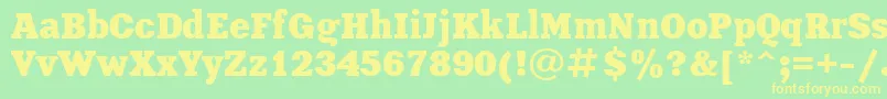 Xeniac Font – Yellow Fonts on Green Background