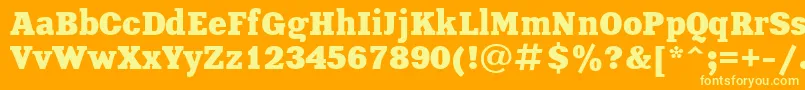 Xeniac Font – Yellow Fonts on Orange Background