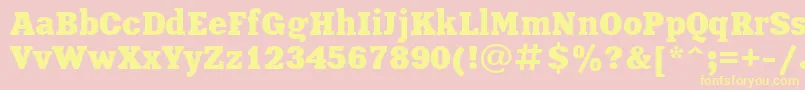 Xeniac Font – Yellow Fonts on Pink Background