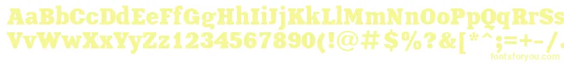 Xeniac Font – Yellow Fonts on White Background