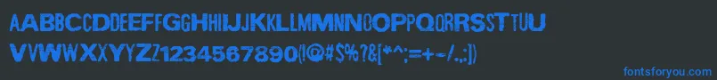 SpiritGinger Font – Blue Fonts on Black Background