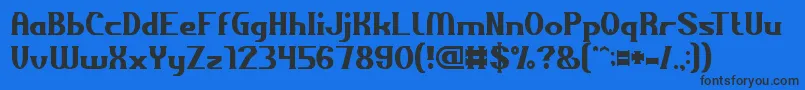 AcrossTheNight-Schriftart – Schwarze Schriften auf blauem Hintergrund