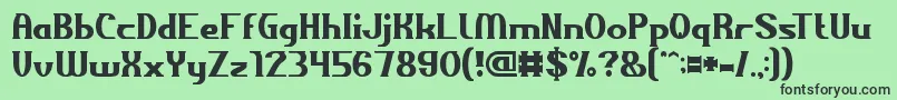 AcrossTheNight Font – Black Fonts on Green Background