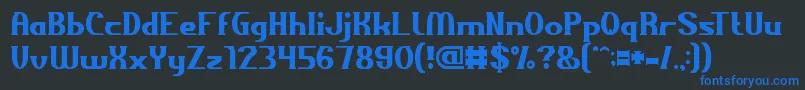 AcrossTheNight Font – Blue Fonts on Black Background
