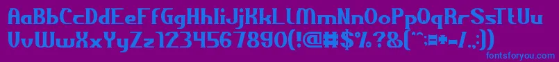 AcrossTheNight Font – Blue Fonts on Purple Background