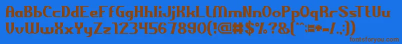 Шрифт AcrossTheNight – коричневые шрифты на синем фоне