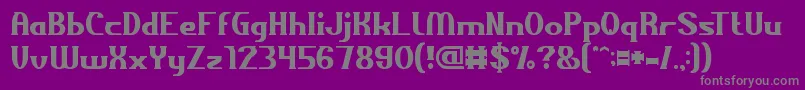 フォントAcrossTheNight – 紫の背景に灰色の文字