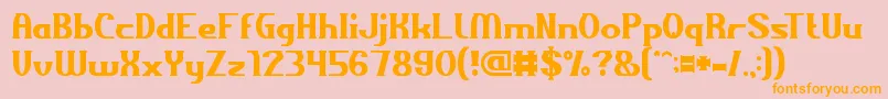 AcrossTheNight Font – Orange Fonts on Pink Background