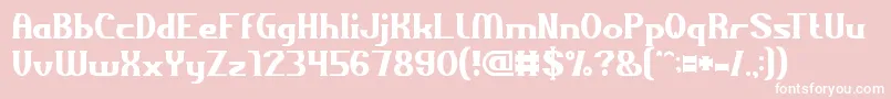 Шрифт AcrossTheNight – белые шрифты на розовом фоне