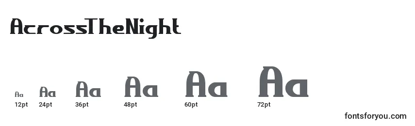 AcrossTheNight Font Sizes