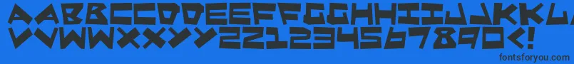 Quake 2 Font – Black Fonts on Blue Background