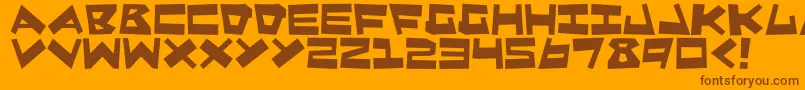 Quake 2 Font – Brown Fonts on Orange Background