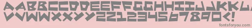 Quake 2 Font – Gray Fonts on Pink Background