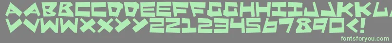 Quake 2 Font – Green Fonts on Gray Background