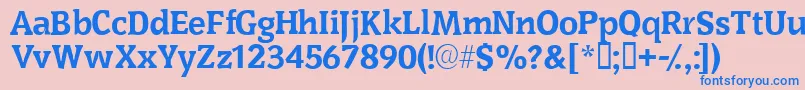 Oritssk Font – Blue Fonts on Pink Background