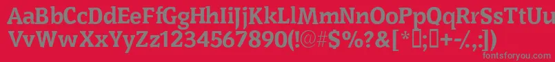 Oritssk Font – Gray Fonts on Red Background