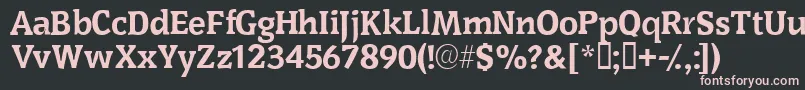 Oritssk Font – Pink Fonts on Black Background