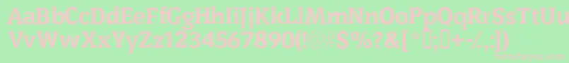 Oritssk Font – Pink Fonts on Green Background