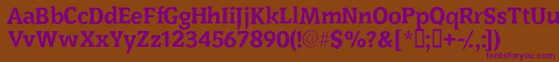 Oritssk Font – Purple Fonts on Brown Background