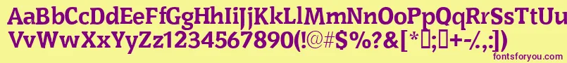 Oritssk Font – Purple Fonts on Yellow Background