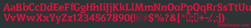 Oritssk Font – Red Fonts on Black Background