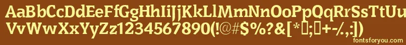 Oritssk Font – Yellow Fonts on Brown Background