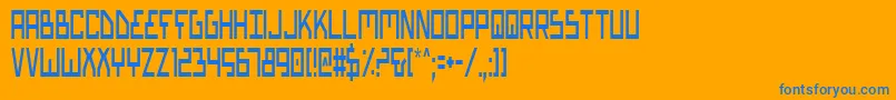 Шрифт Biotypc – синие шрифты на оранжевом фоне