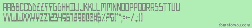 フォントBiotypc – 緑の背景に灰色の文字