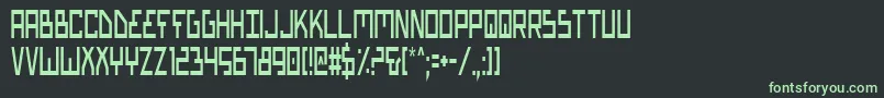 フォントBiotypc – 黒い背景に緑の文字