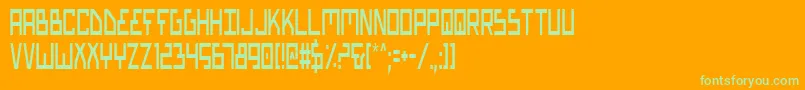 Шрифт Biotypc – зелёные шрифты на оранжевом фоне