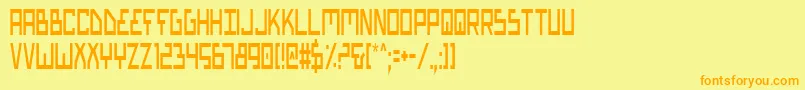 Biotypc Font – Orange Fonts on Yellow Background