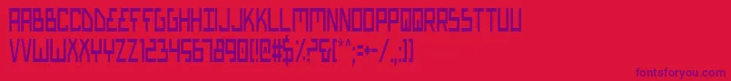 Biotypc Font – Purple Fonts on Red Background