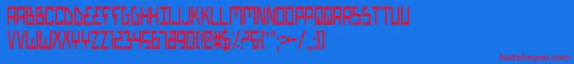 Biotypc Font – Red Fonts on Blue Background