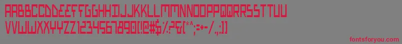 Biotypc Font – Red Fonts on Gray Background