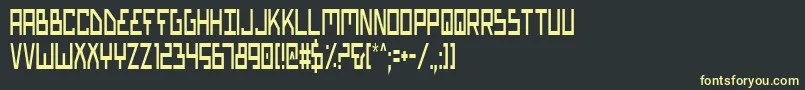 Шрифт Biotypc – жёлтые шрифты на чёрном фоне