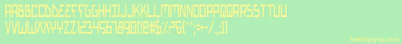 Biotypc Font – Yellow Fonts on Green Background