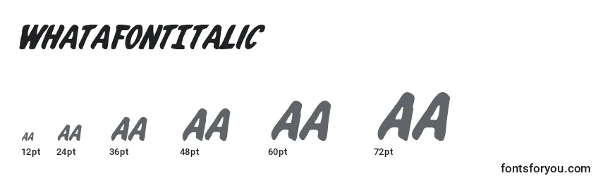 Размеры шрифта WhatafontItalic