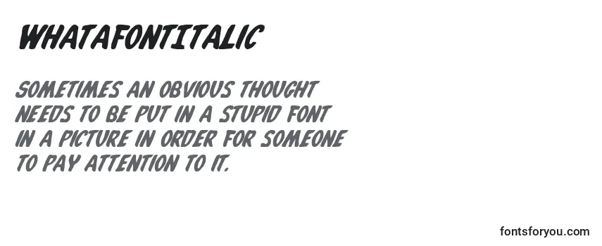 WhatafontItalic Font