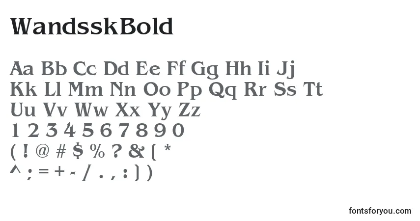 WandsskBold-fontti – aakkoset, numerot, erikoismerkit
