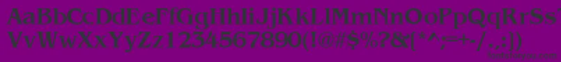 WandsskBold-fontti – mustat fontit violetilla taustalla