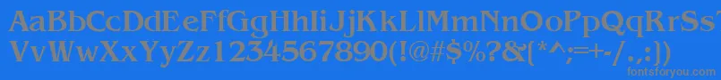 フォントWandsskBold – 青い背景に灰色の文字