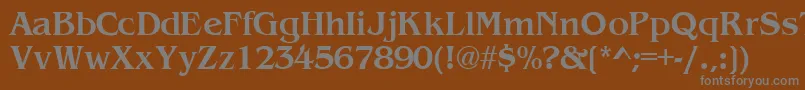 フォントWandsskBold – 茶色の背景に灰色の文字