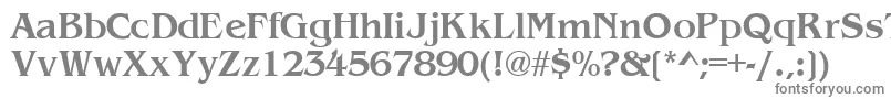 フォントWandsskBold – 白い背景に灰色の文字