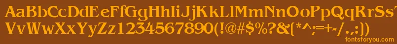 WandsskBold Font – Orange Fonts on Brown Background