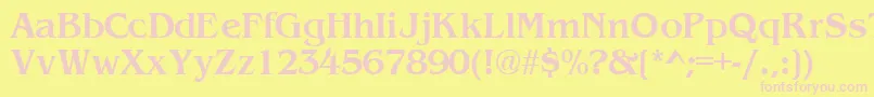 WandsskBold Font – Pink Fonts on Yellow Background