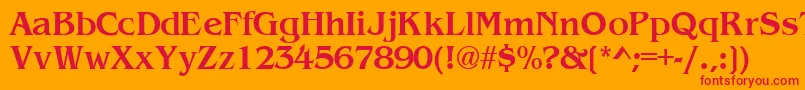 WandsskBold Font – Red Fonts on Orange Background