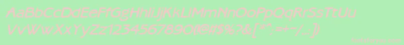 AmbassadoretypeMediumItalica Font – Pink Fonts on Green Background