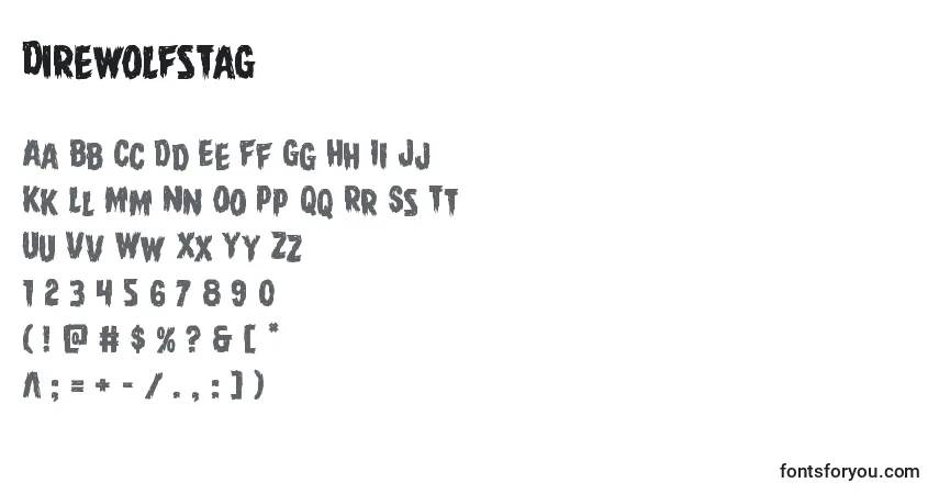 Шрифт Direwolfstag – алфавит, цифры, специальные символы