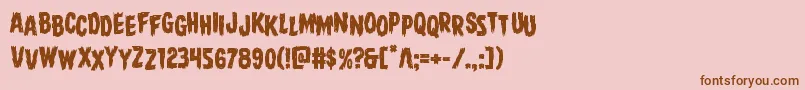 Direwolfstag Font – Brown Fonts on Pink Background