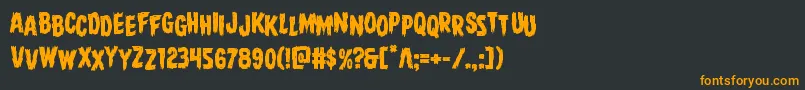 Direwolfstag Font – Orange Fonts on Black Background